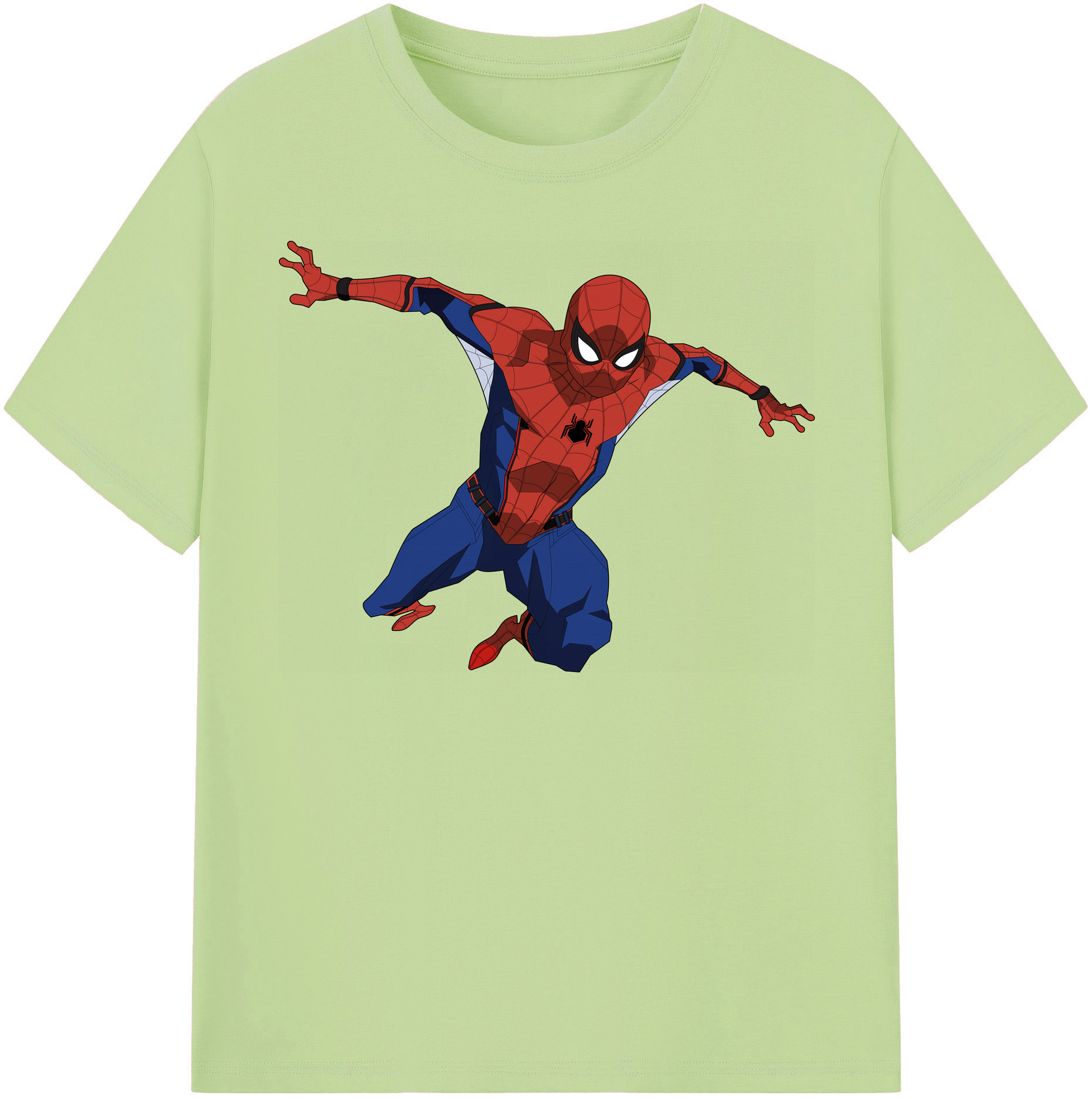 （画像用） Spider Man スパイダーマン 綿100％半袖Tシャツ（フロントプリント）
